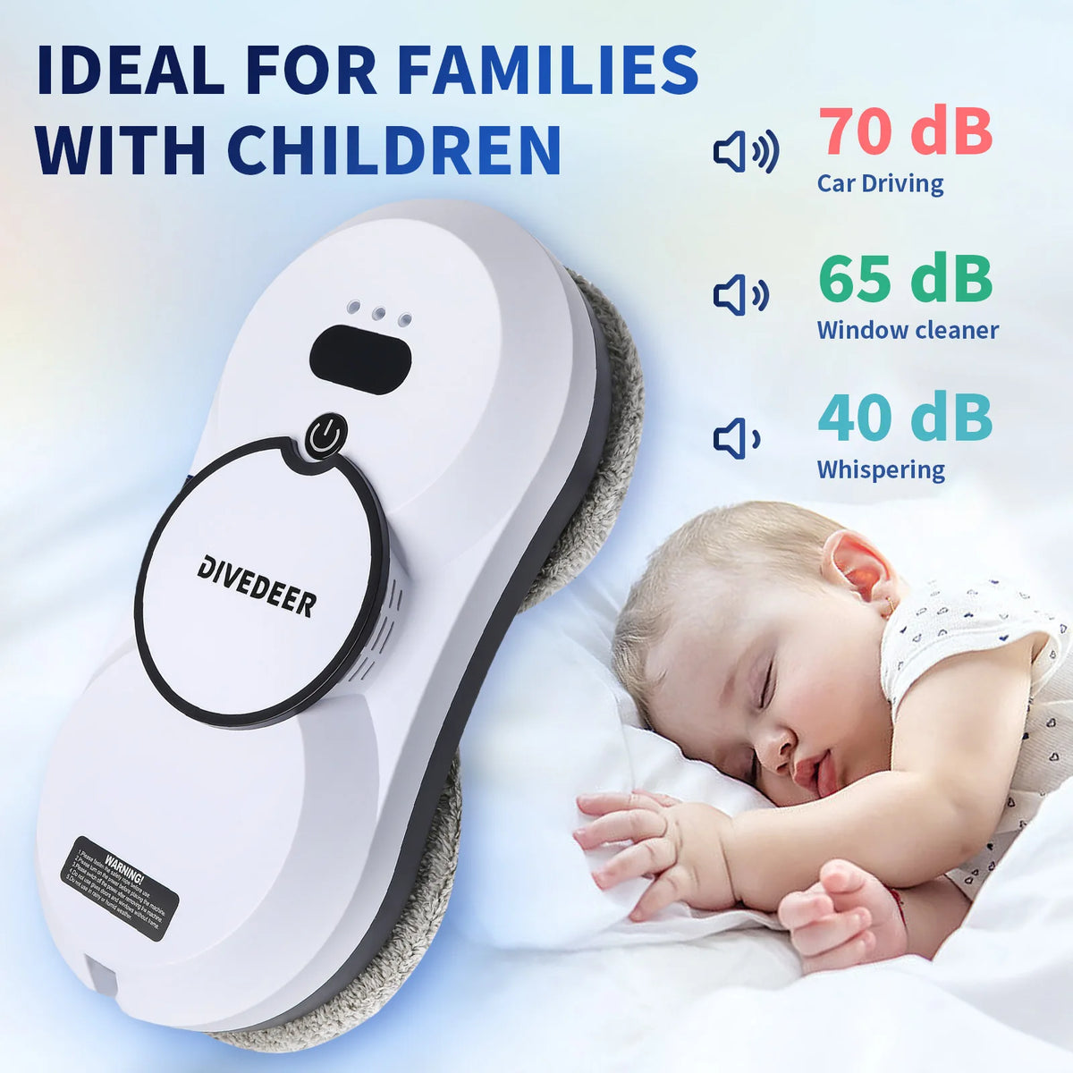 DIVEDEER Window Cleaning Robot &ndash; Ultra Clean Glass