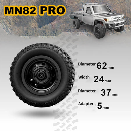 ZWN 1:12 RC Car MN82 PRO with Controllable Headlights - 4WD Off-Road Truck for Kids