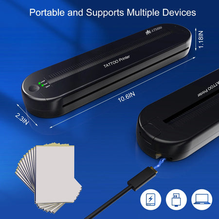 ATS886 &ndash; Wireless Tattoo Transfer Printer For iOS Android