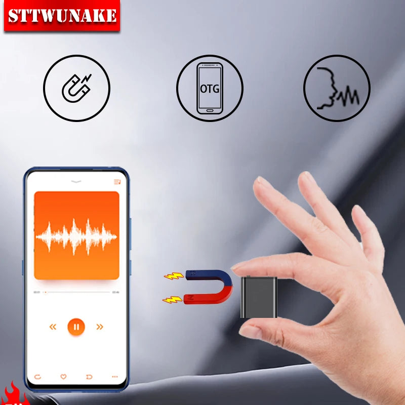 Q8 Voice Recorder &ndash; Ultra Compact Magnetic Dictaphone