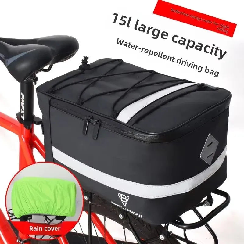 Waterproof Bicycle Rear Seat Bag 8L/15L Capacity For Mountain Bike