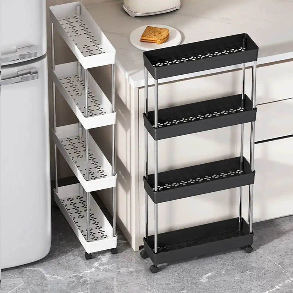 Rolling Utility Cart With Wheels Bathroom Storage Rack
