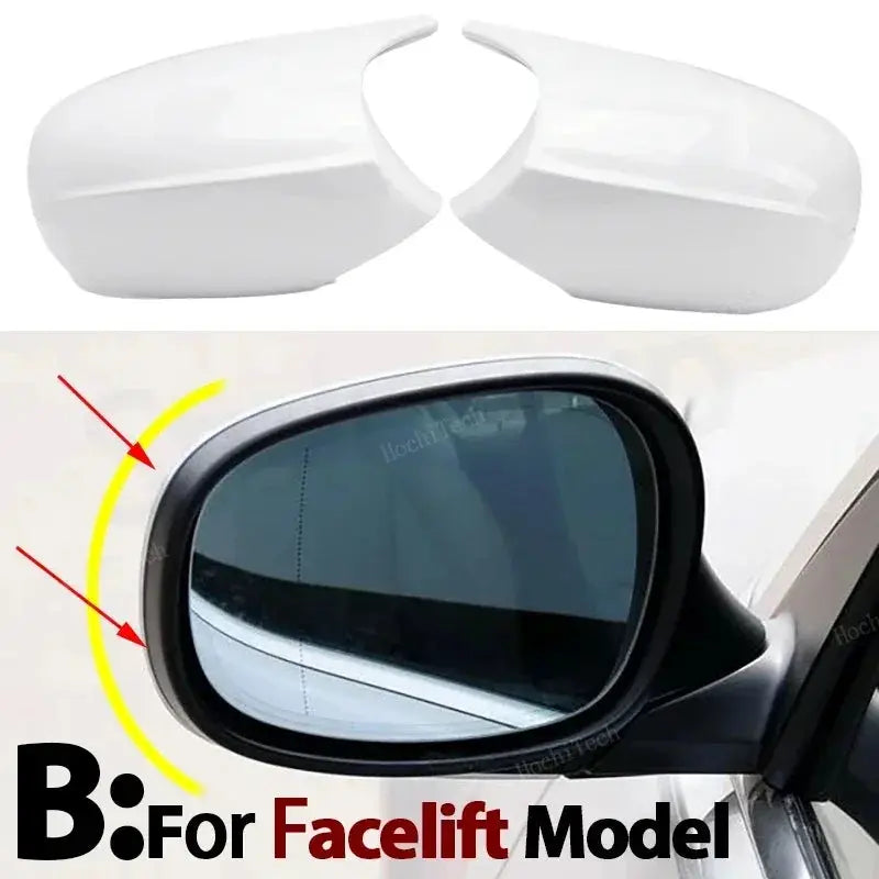 1 Pair White Rearview Exterior Side Mirror Caps for BMW E90 E91 E92 E93 E81 E87 E82 E88 3 1 Series M Design replacement by InterCyprus Trading Ltd