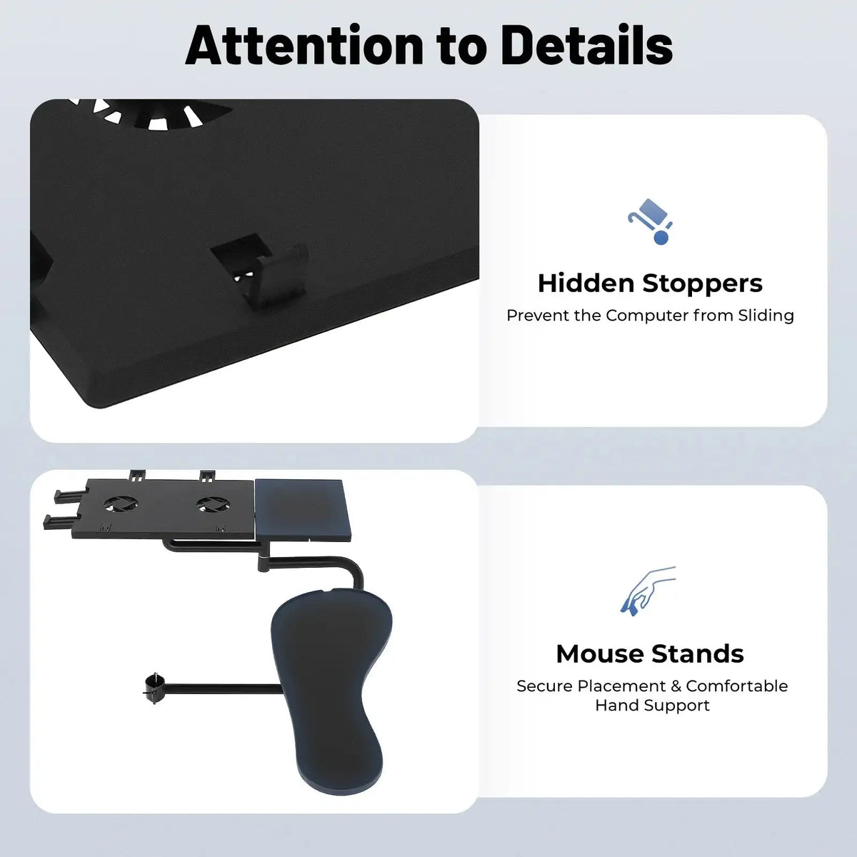 Adjustable Laptop Stand 360 Rotating Tray &ndash; Cooling Fans