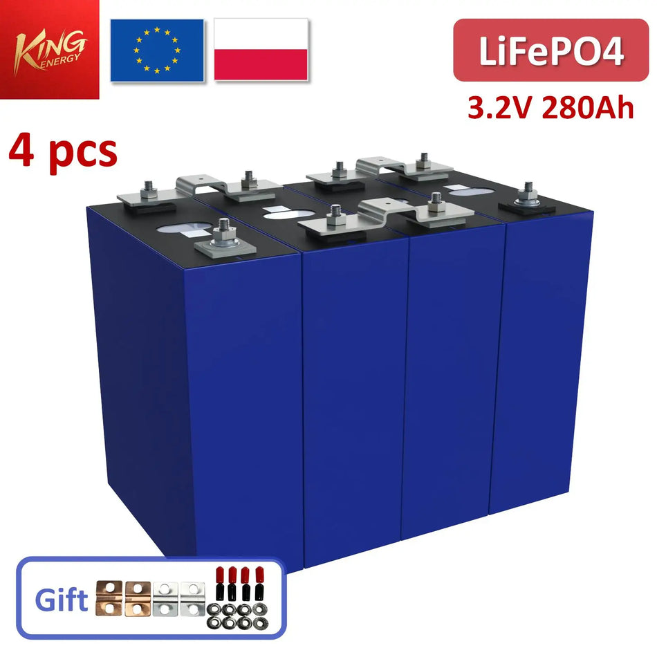 LiFePO4 280Ah baterijski paket za solarno skladištenje, dugotrajne LFP ćelije za DIY 12V/24V/48V sustave