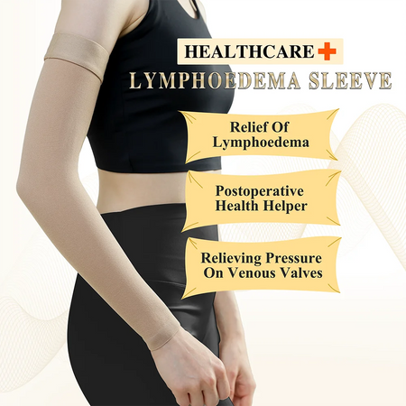 Lymphedema Compression Arm Sleeve &ndash; Effective Elbow and Palm Support