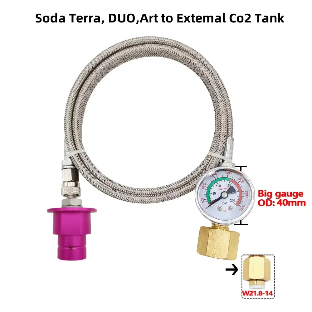 Soda Hose Kit Soda Maker Quick Connect &ndash; Flow Control Valve Pur W21.8 250bar-B
