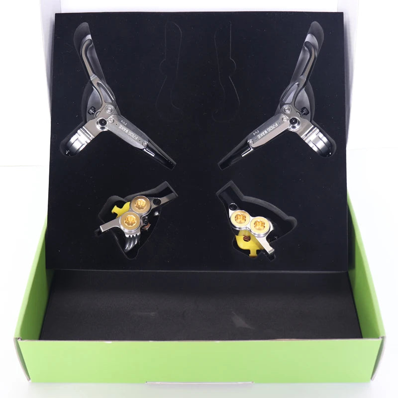 Frog Wake 4 Pistons Hydraulic Disc Brake &ndash; One Finger Lever Silver- 1 pair