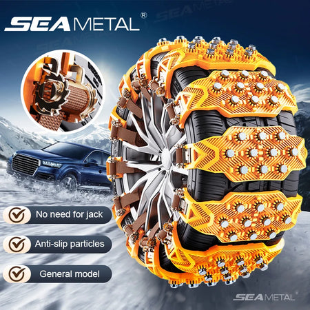 SEAMETAL Anti-Skid Car Snow Chains - Universal Fit Pro