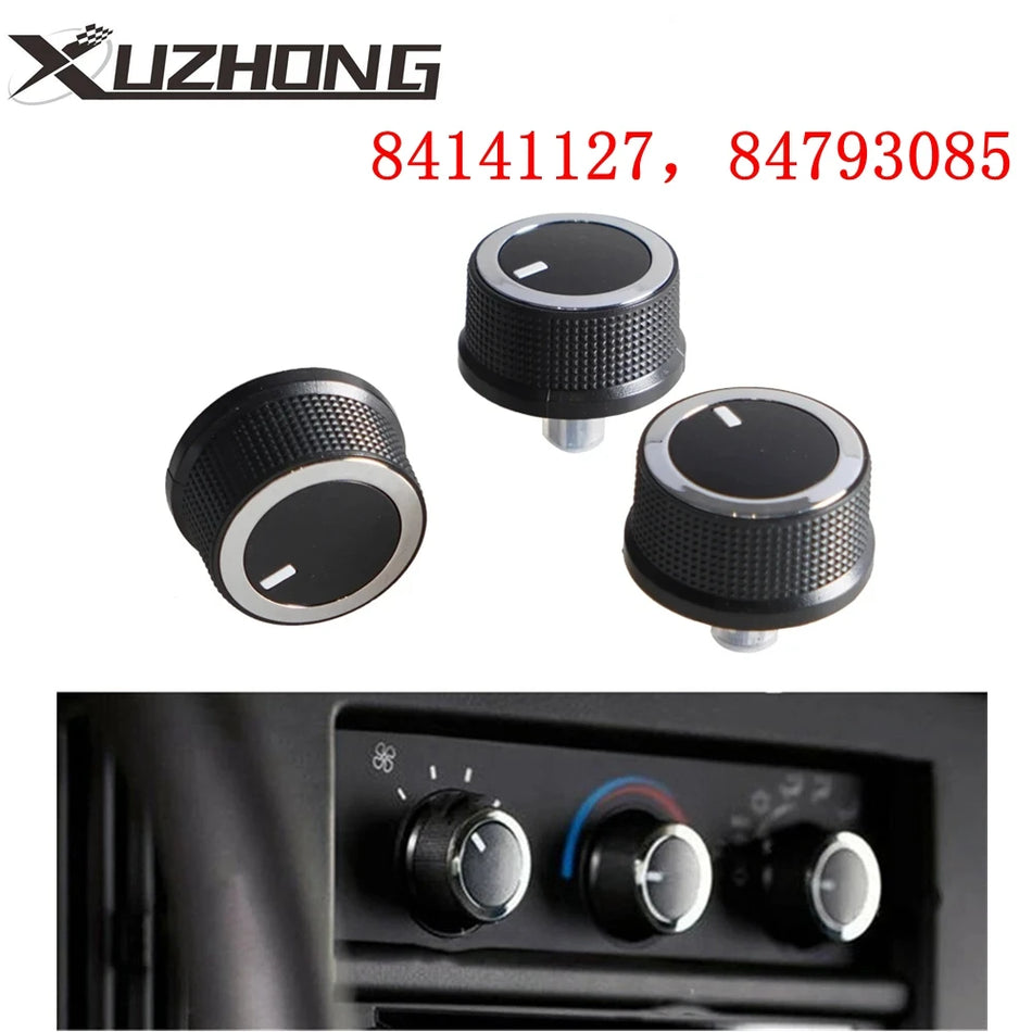 Heater Control Knob Set for Chevrolet Express and GMC Savana, 3-Piece for Air Conditioning