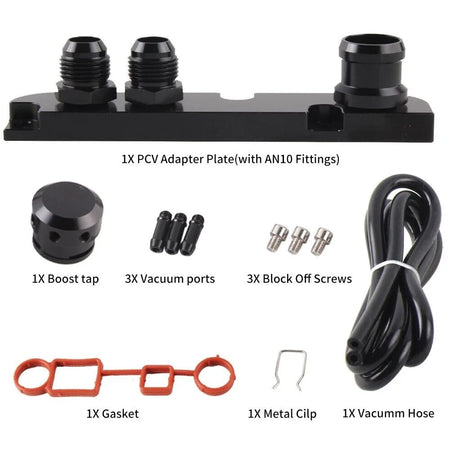 Aluminum PCV Adapter Set for VW Audi Seat Skoda 2.0 TFSI EA113 Gen 1 2 by InterCyprus Trading Ltd
