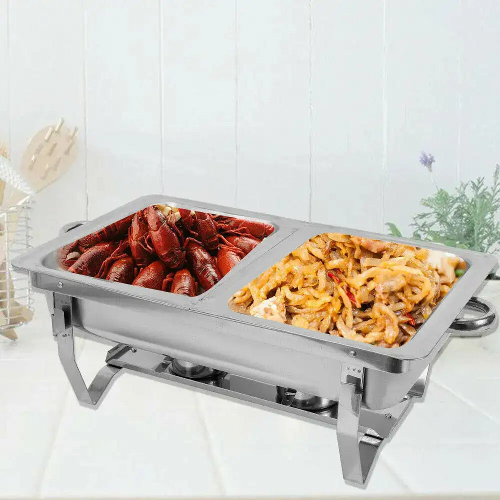 Chafing Dish Set &ndash; Durable Stainless Steel Mirror Finish