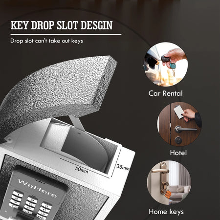 KB521 Password Smart Key Lock Box Wall Mount &ndash; Four Unlocks