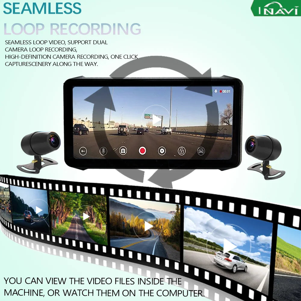 INAVI 6.1 Inch Waterproof LCD Display &ndash; Wireless Carplay Integration