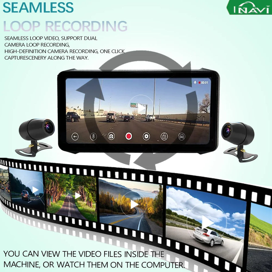 INAVI 6.1 Inch Waterproof LCD Display &ndash; Wireless Carplay Integration