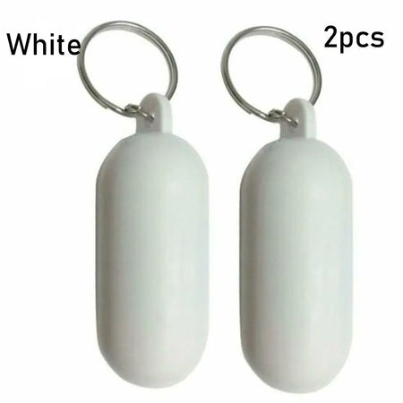1/2pcs Kayak Floating Keyring Fender Buoyant Key Ring Marine Sailing Boat Float Canal Keychain Water Sports Accessories white-2pcs
