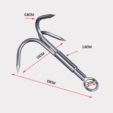 3-Claw Stainless Grappling Hook - Outdoor Climbing