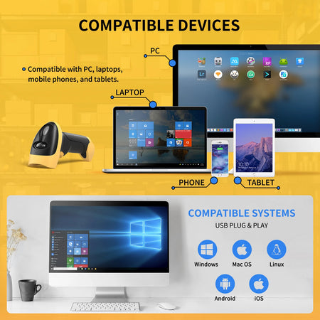 NETUM L8BL Bluetooth 2D Scanner L5 QR Reader &ndash; Fast Scan