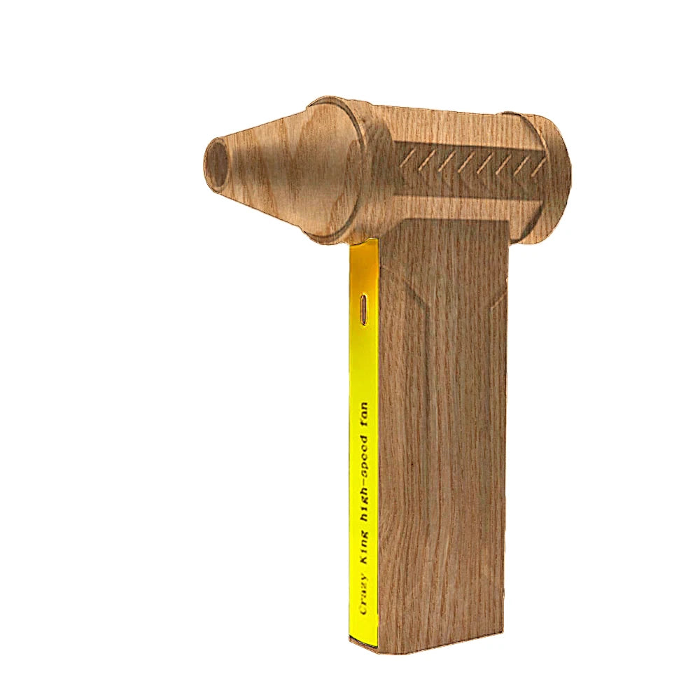 160000 RPM Electric Air Blower - USB Rechargeable High-Speed Turbo Fan Wooden