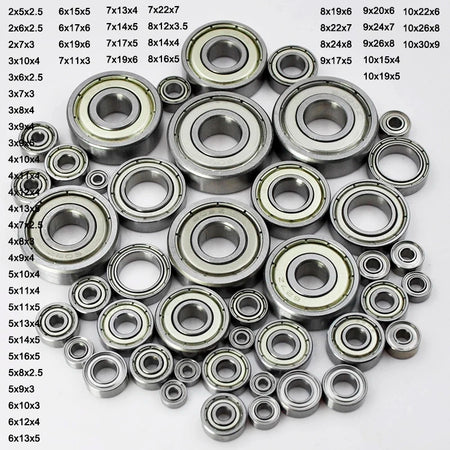 Miniature Bearings 2&ndash;10mm Set &ndash; Chrome Steel Greased