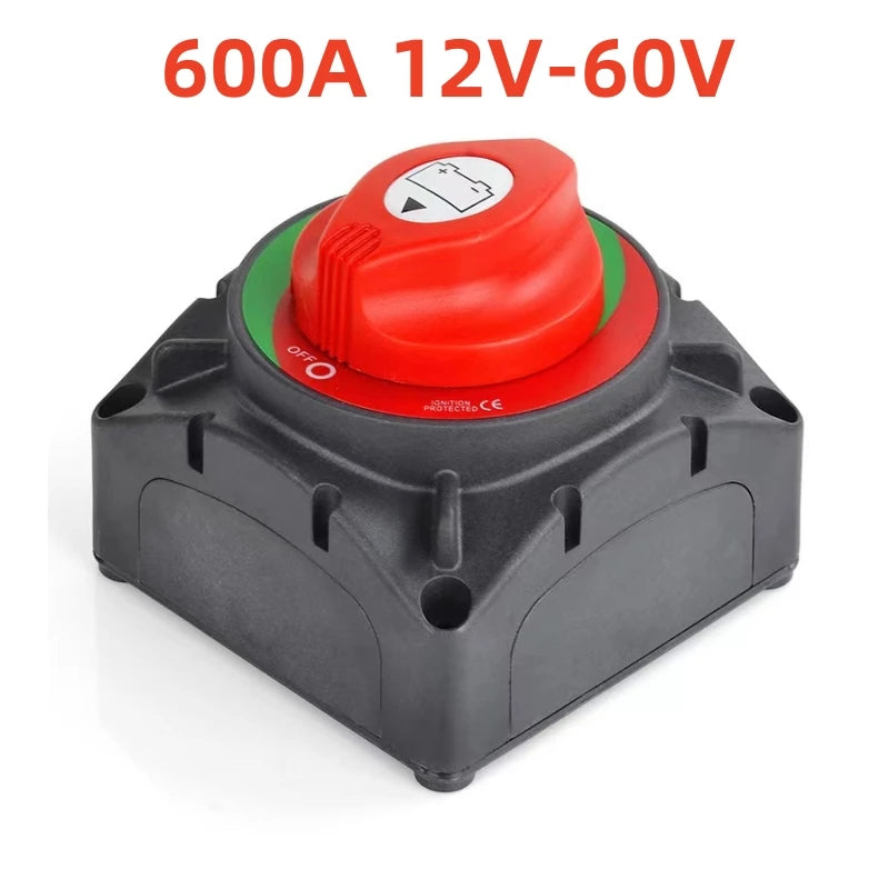 Auto Battery Disconnect Switch 12V 24V Marine 200A 300A 600A Dual Battery Mass Switch 2 and 3 Position Cut Off Switch Car Boat M12 600A / CN (Origin)