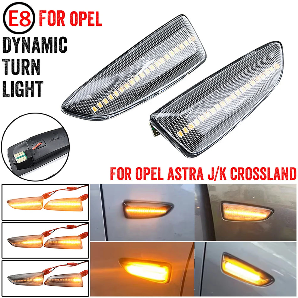 Dynamické LED boční světlo pro směrová světla pro Opel Astra J, Zafira C, Insignia B