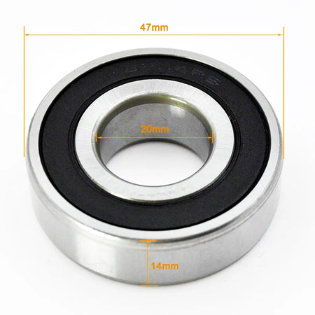 6200 Series Chrome Steel Bearings 2RS &ndash; Grease Lubricated 6204-2RS 20X47X14mm / CHINA / 2Pcs