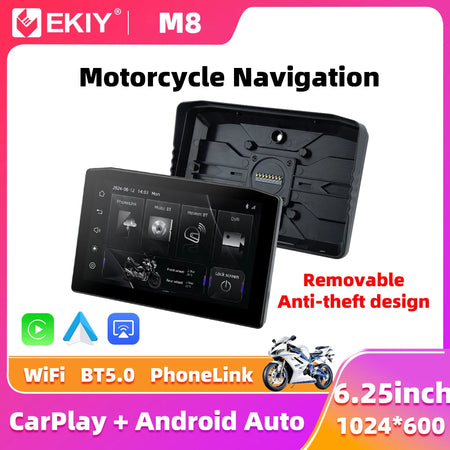 EKIY 6.25 Inch Portable Digital Dashboard &ndash; Wireless CarPlay and Anti Theft Screen