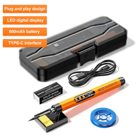 Portable Soldering Iron Kit &ndash; Digital Display Adjustable Temperature