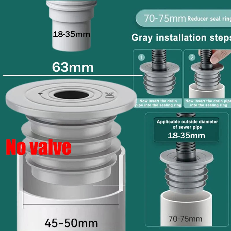 Silicone Sewer Seal Ring No valve 45-50mm
