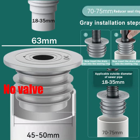 Silicone Sewer Seal Ring No valve 45-50mm