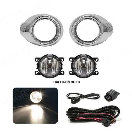 Chrome Cover Car Fog Lamp Day Time Running Light DRL For Ford Focus 3 2012 2013 2014 Focus With Switch Wires by InterCyprus Trading Ltd