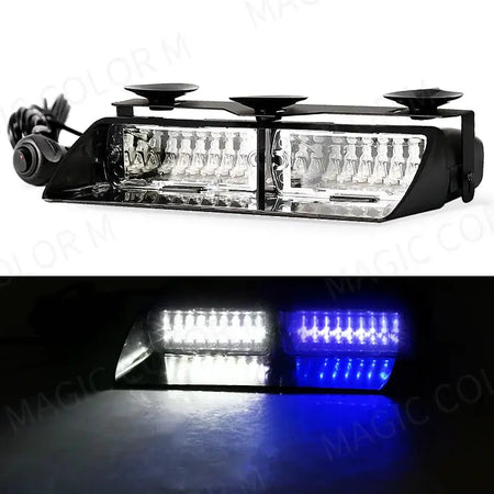 16 LED Strobe Signal Emergency Windshield Warning Beacon Lights Red Blue Yellow Amber White Green Auto Car Accessories by InterCyprus Trading Ltd