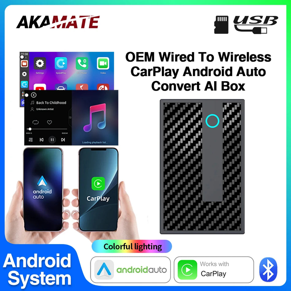AKAMATE Wireless CarPlay Android Auto &ndash; Closed System 32GB