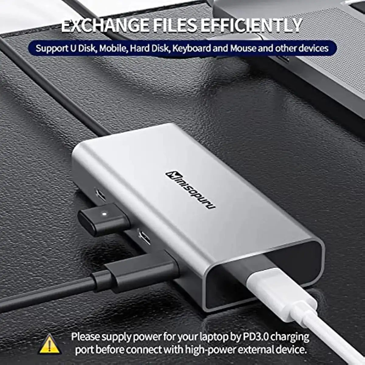 Minisopuru 10Gbps USB C Hub 100W PD For MacBook Pro iMac