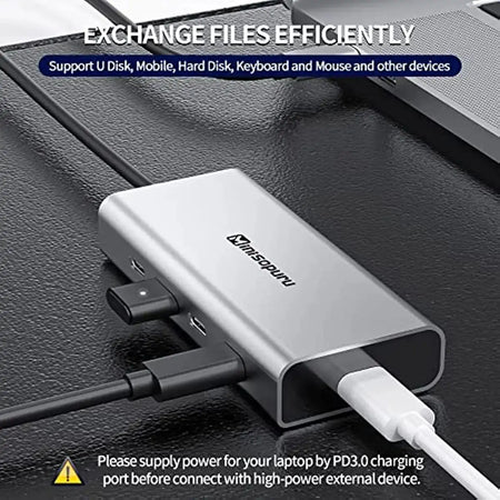 Minisopuru 10Gbps USB C Hub 100W PD For MacBook Pro iMac