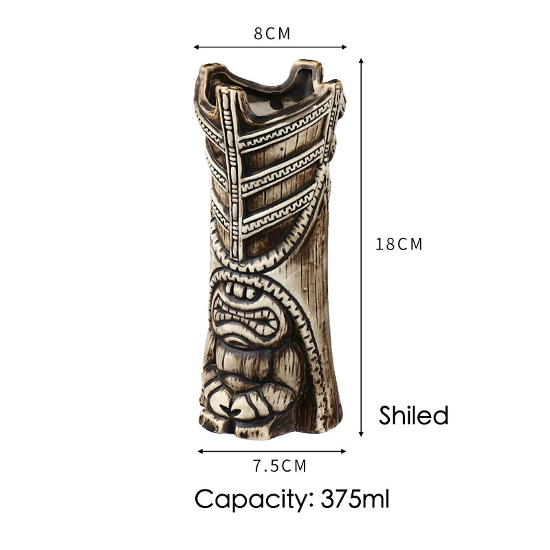Hawaii Tiki Mugs Cocktail Cup - Eco Friendly Ceramic