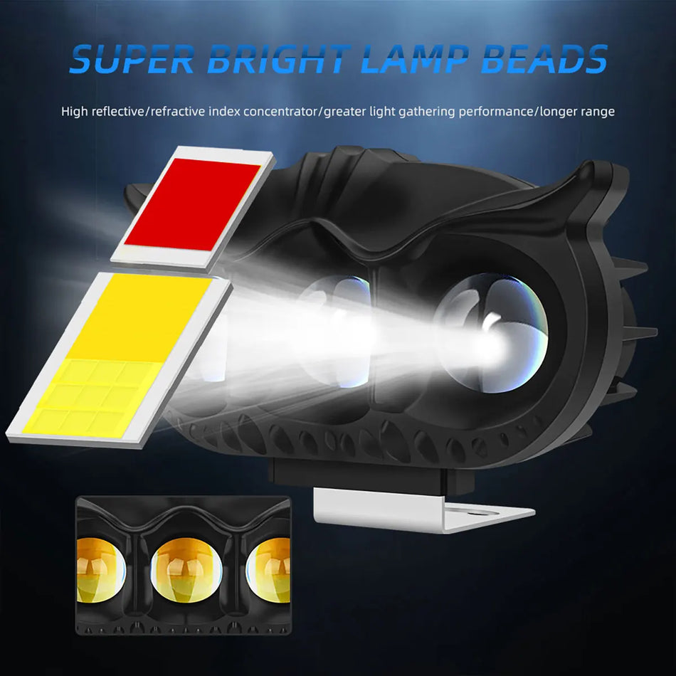 KEVANLY Motorcycle LED Spot Light &ndash; Five Versatile Light Modes