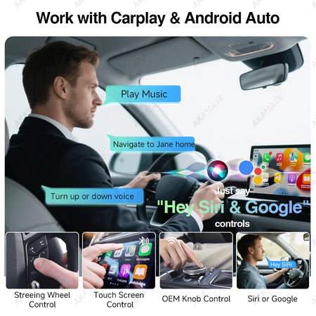 2in1 Mini Wireless CarPlay Adapter &ndash; Wireless Android Auto