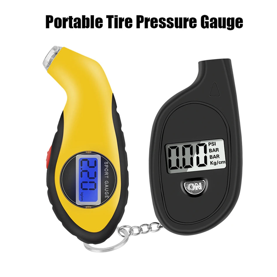 Digitaalinen rengaspainemittari Toyota-autoille ja moottoripyörille, ABS-kotelo ja selkeä LCD-näyttö