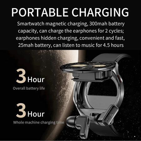 2-in-1 TWS Headset Smartwatch