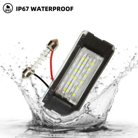 Mini Cooper LED License Plate Lights 2 Pcs White 12V