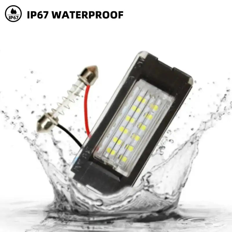 Mini Cooper LED License Plate Lights 2 Pcs White 12V