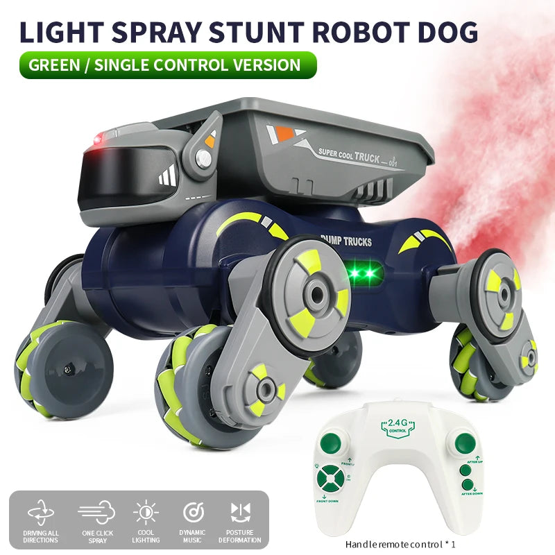 RC Stunt Car Dog &ndash; Gesture Ctrl Green RC 1B