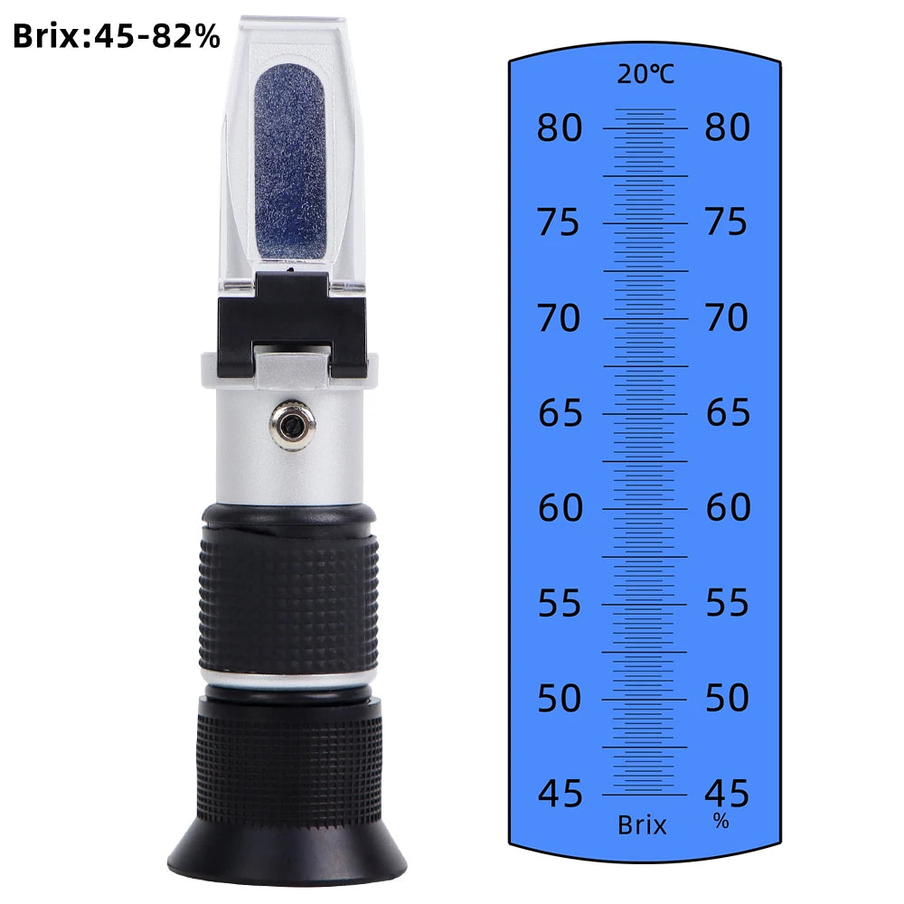 Handheld Brix Refractometer &ndash; Multi Range 0-90% Sugar 45-82