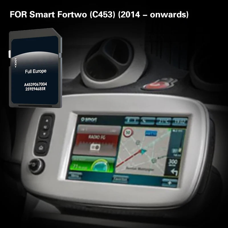 Smart Fortwo C453 SD Map Card &ndash; Europe Maps Included