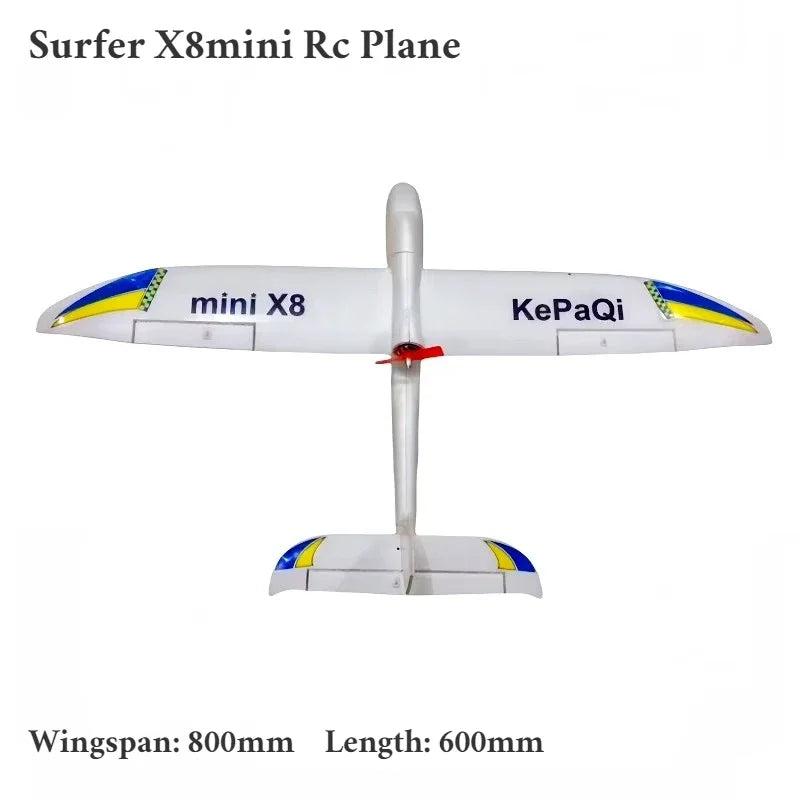 Surfer X8 Mini EPO Foam RC Glider - Beginner Trainer Plane Build Kit