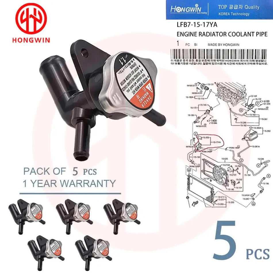 Kühlerfüllstutzen mit Deckel für Mazda 5, Mazda 6 2.3L L4 2006-2010