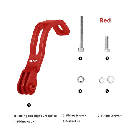 ENLEE Front Fork Light Holder Adjustable Aluminum Alloy Bracket For GOPRO Sport Camera Lamp Mount Stand Bike Accessories by InterCyprus Trading Ltd