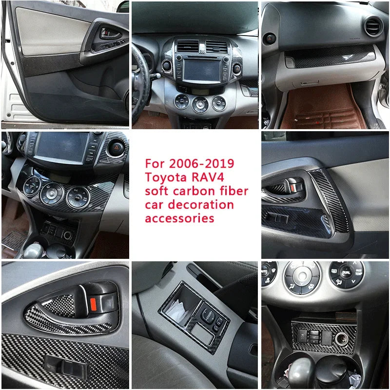 Αυτοκόλλητο Στυλ Αυτοκινήτου από Ανθρακονήματα για Toyota RAV4 2006-2019